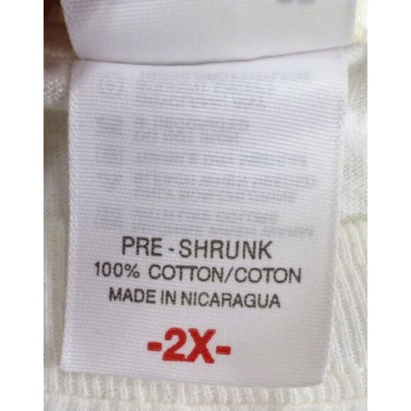 Tony Stewart Smoke Pit Racing Fan Club T-Shirt 2X White Red Graphic Tee NASCAR A - Picture 7 of 8